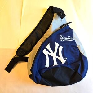 Concept One MLB NY Yankees Blue and Gray Sling Bag Satchel Backpack